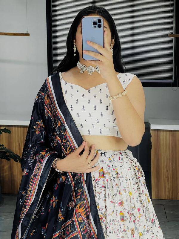 GRTN 6140 BLK Dola Silk Ethnic Lehegha Choli in Mumbai