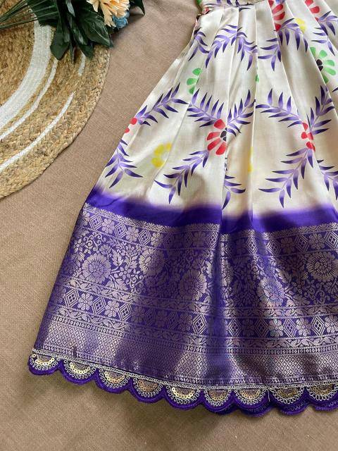 Coconut Kids Silk Blue Kids lehenga choli wholesale