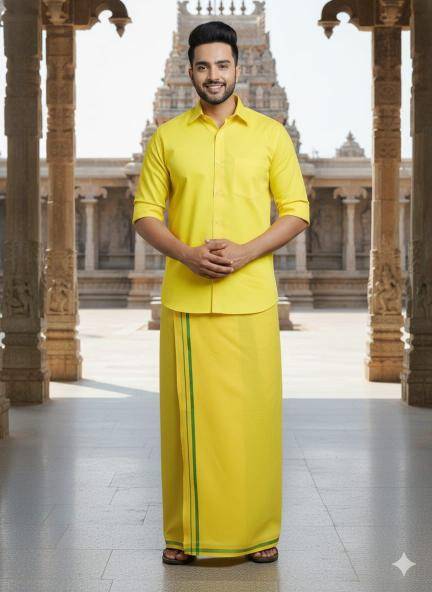 Sangeet batu caves yellow Mens shirt suppliers
