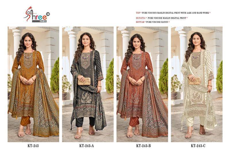 Shree fab KT - 243 Wholesale unstitched Salwar Kameez