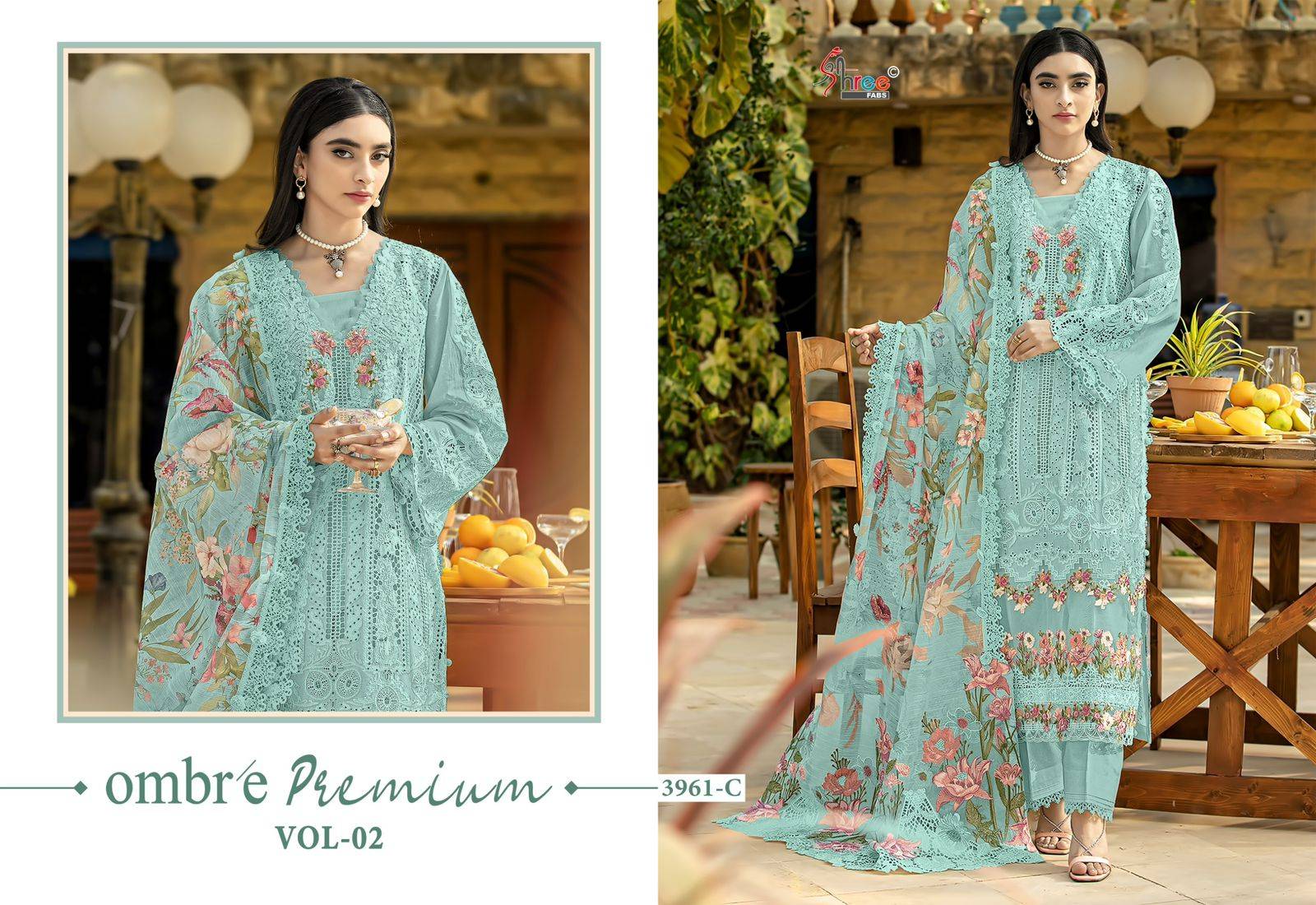 Shree Ombre 3961 Bulk Salwar Kameez Suppliers
