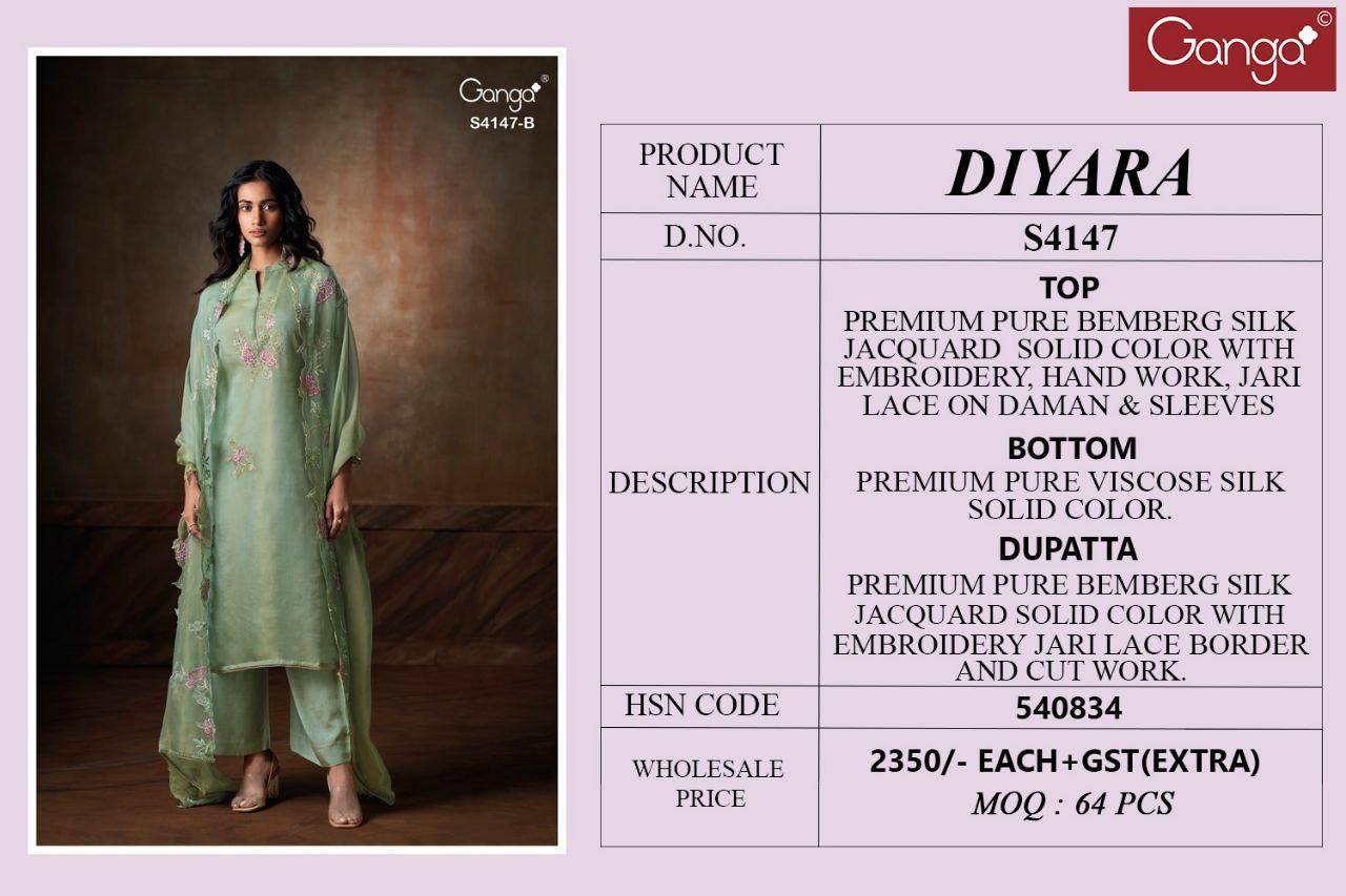 Ganga Diyara 4147 Bulk salwar kameez suppliers