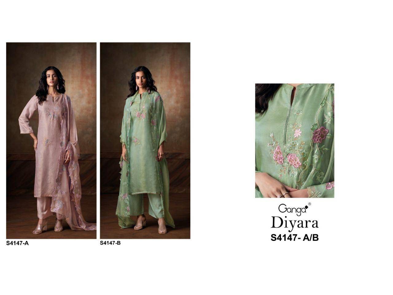 Ganga Diyara 4147 Bulk salwar kameez suppliers