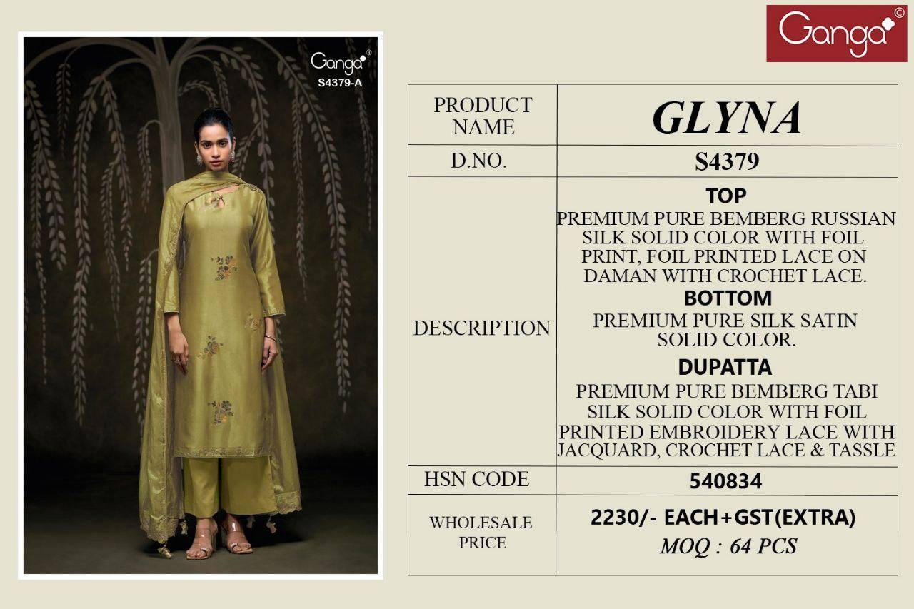 Ganga Glyna 4379  Salwar kameez suppliers for boutique