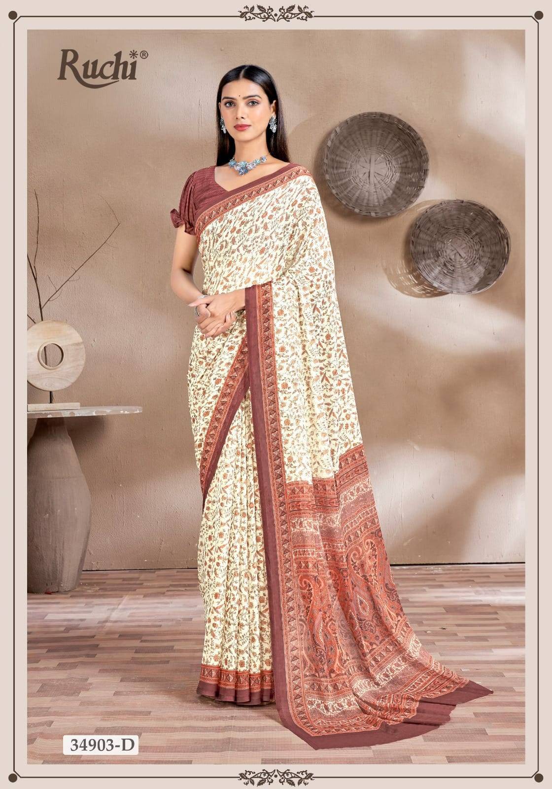 Ruchi Star Chiffon 161  Wholesale saree manufacturers in Delhi