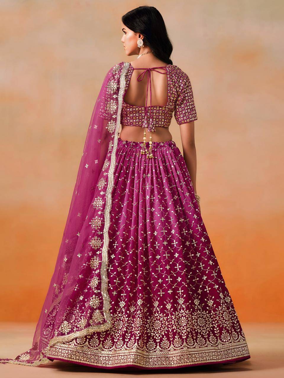 OMBRE Georgette Pink Wholesale Lehengha choli suppliers in Rajkot