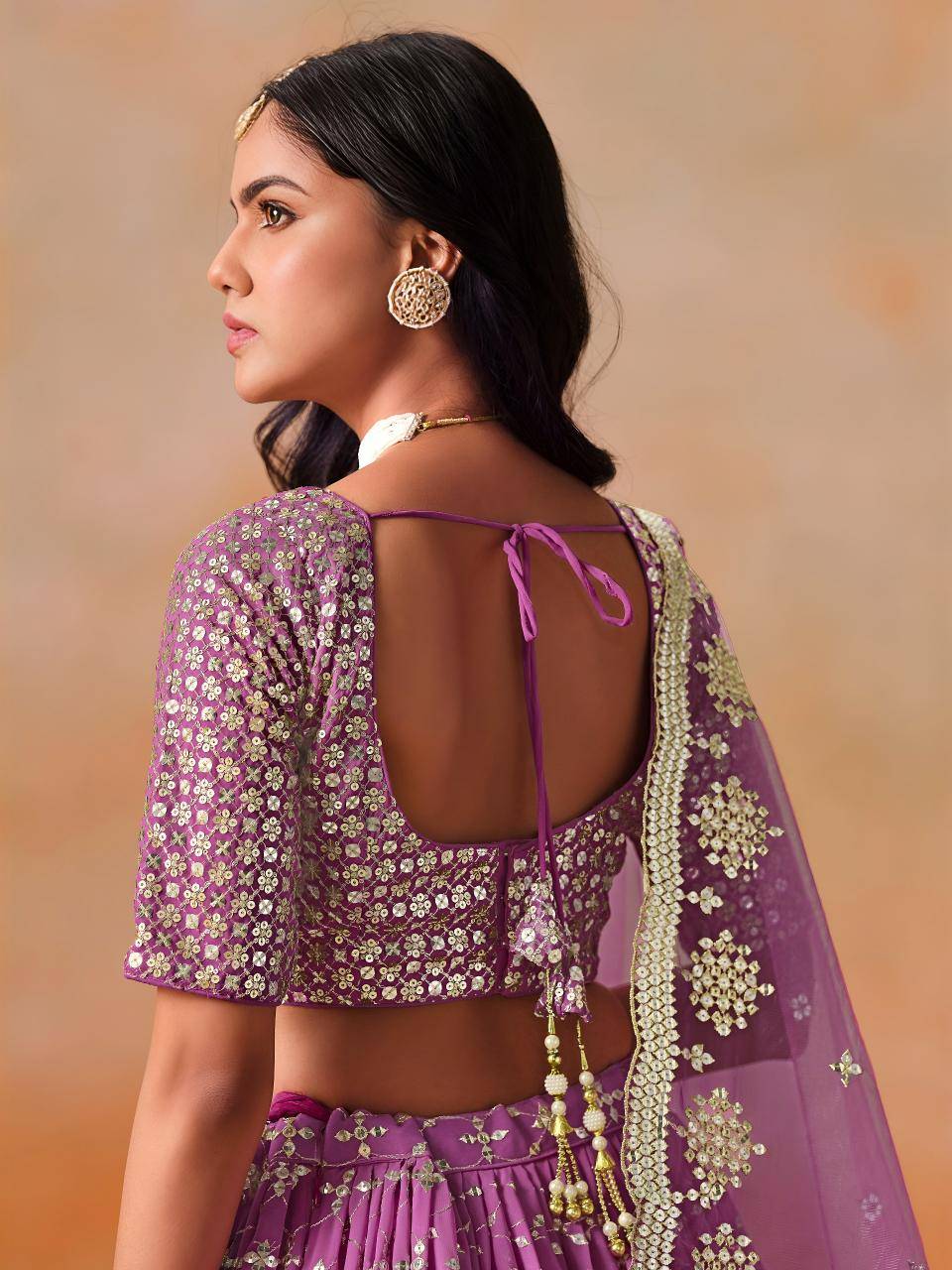 OMBRE Georgette Rani Pink Wholesale Lehengha choli warehouse in Ankleshwar