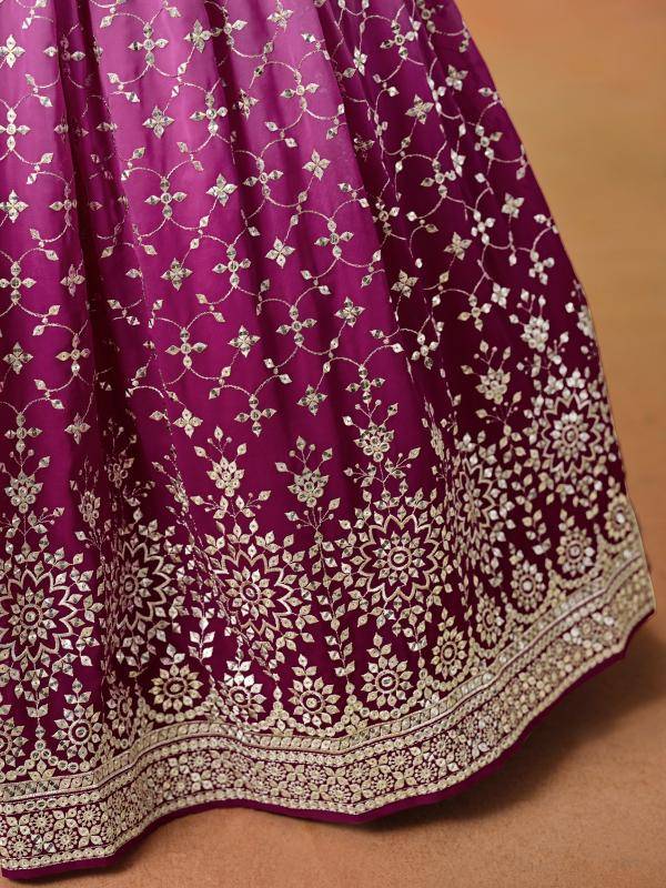 OMBRE Georgette Rani Pink Wholesale Lehengha choli warehouse in Ankleshwar