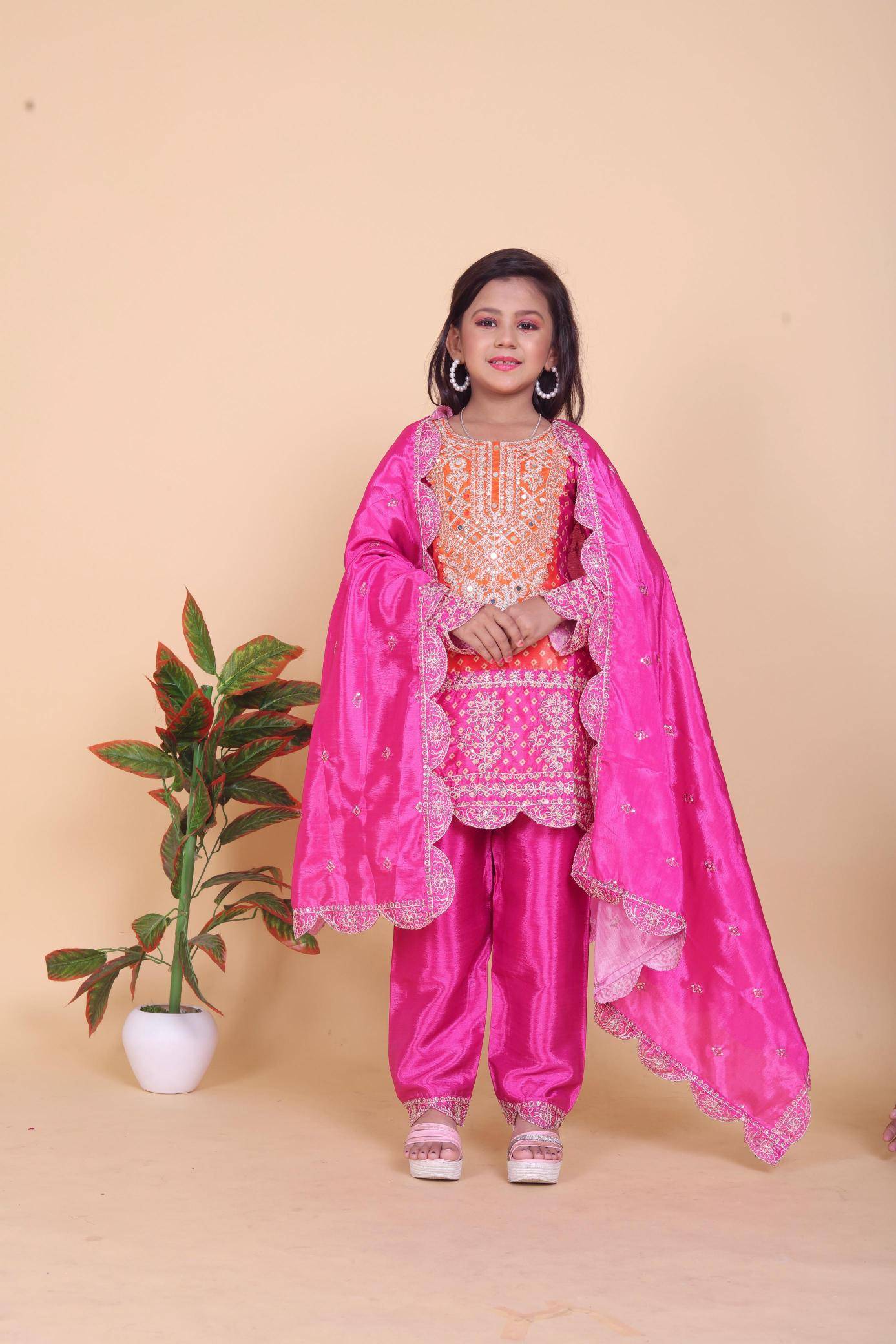 New Designer Collection OC-186 Chinon Affordable dress materials in kolkata