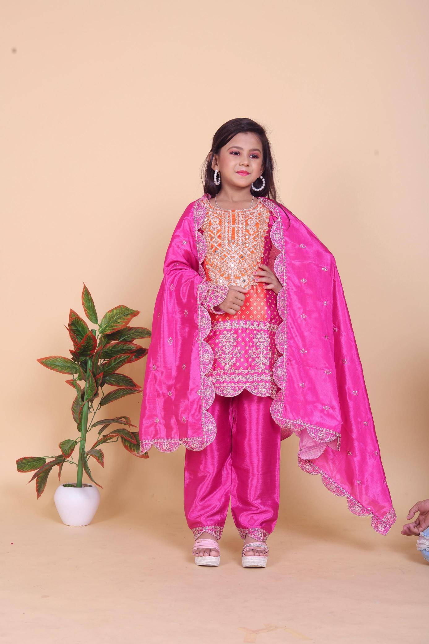 New Designer Collection OC-186 Chinon Affordable dress materials in kolkata