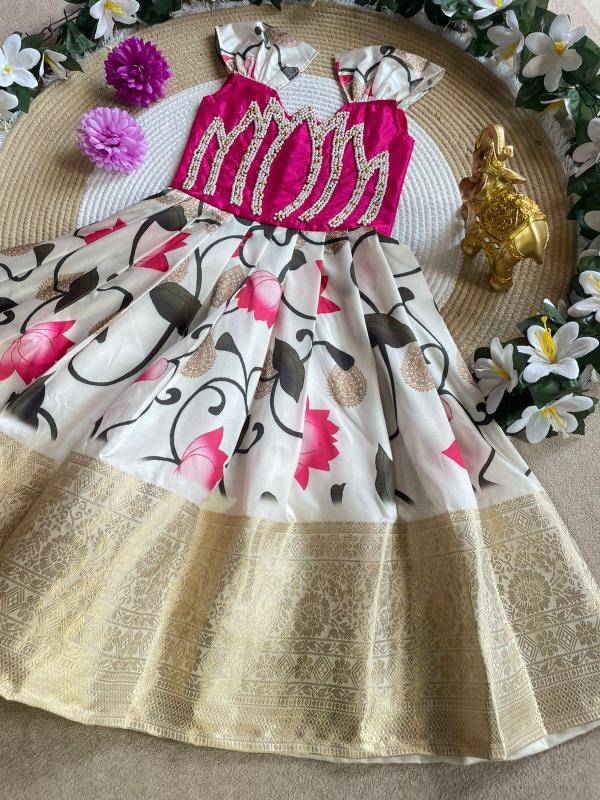 KAMALAM Silk Pink Gown In surat