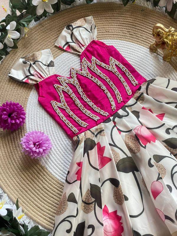 KAMALAM Silk Pink Gown In surat