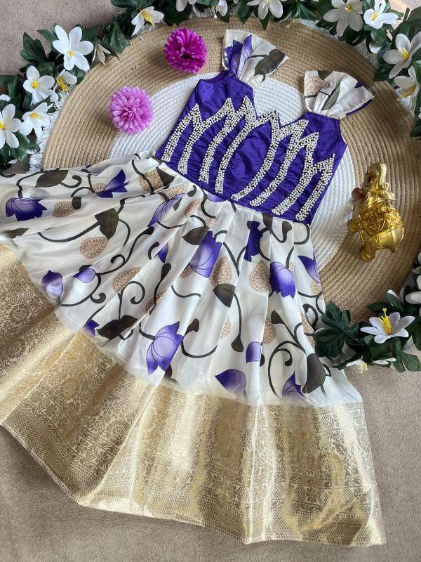 KAMALAM Silk Blue Gown market in Delhi 