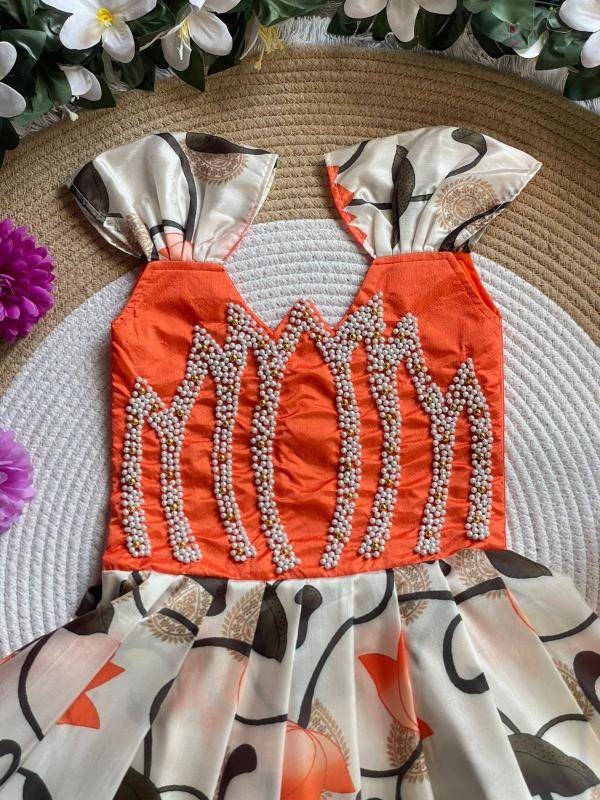 KAMALAM Silk Orange Gown wholesale suppliers in mumbai