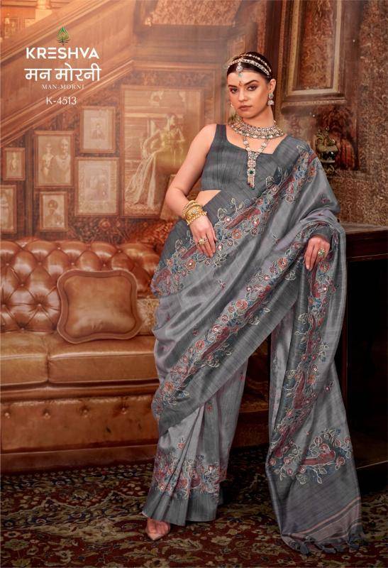 Kreshva man-morni silk Kolkata saree wholesale suppliers