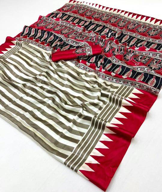 Rajtex modal satin ajrakh Kolkata saree wholesale online