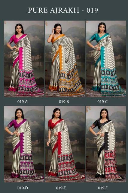 Rajtex modal satin ajrakh Kolkata saree wholesale online