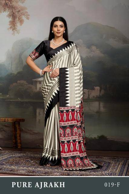 Rajtex modal satin ajrakh Kolkata saree wholesale online