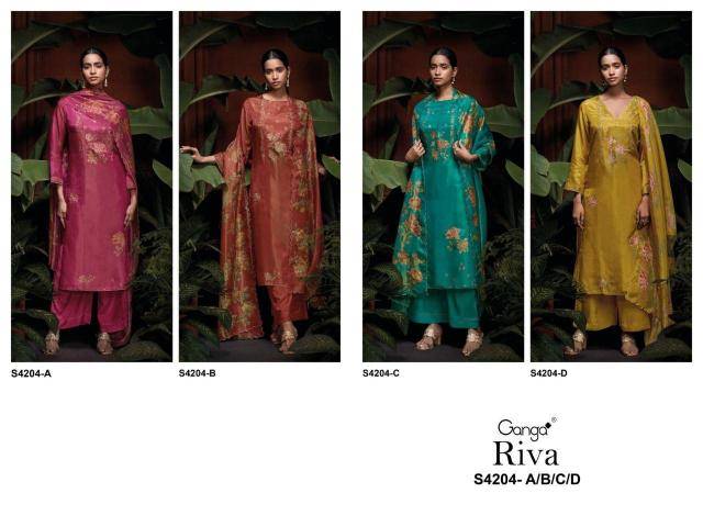 Ganga riva 4204 Dress material suppliers in Ahmedabad