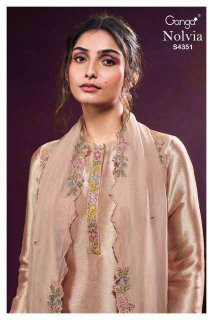 Ganga nolvia 4351 Wholesale dress materials in Surat