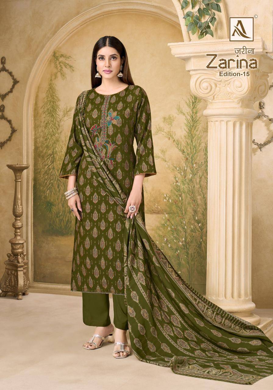 Alok suit zarina-15 Wholesale dress materials shops in Hyderabad