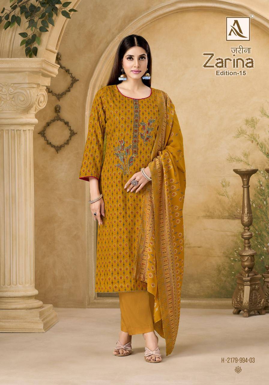 Alok suit zarina-15 Wholesale dress materials shops in Hyderabad