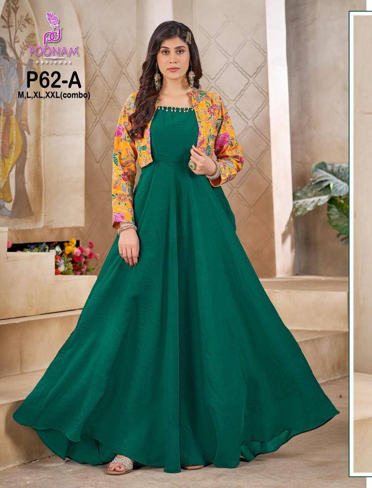 Poonam P62-A gown Kurti market in Hyderabad