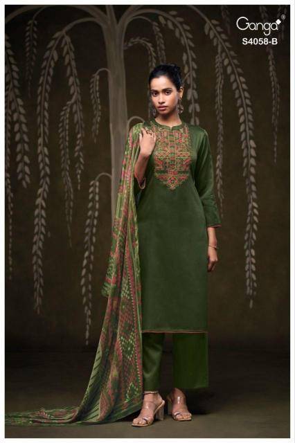 Ganga annerie 4058 Dress materials distributors in Kolkata