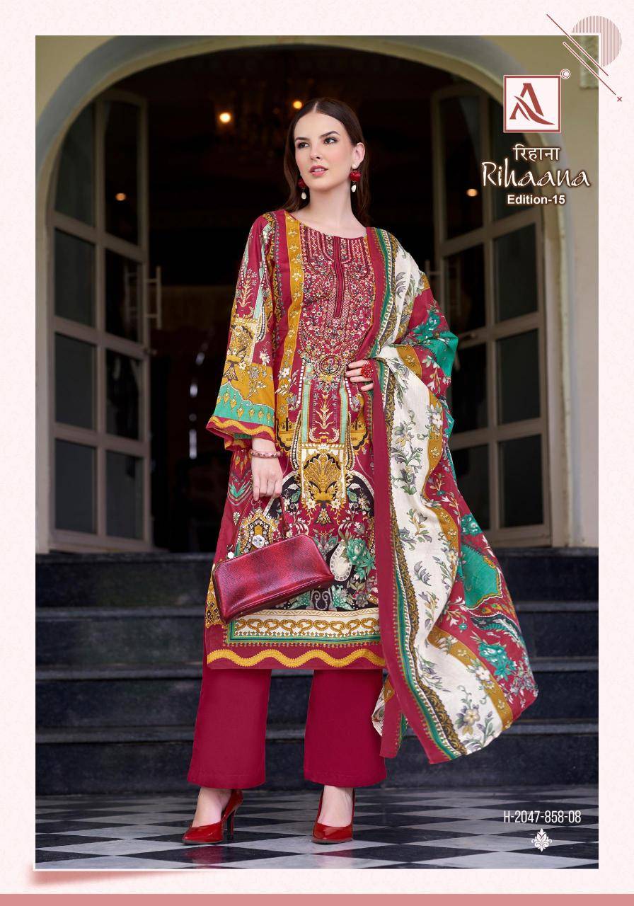 Alok suit rihaana-15 Wholesale dress materials in Kolkata