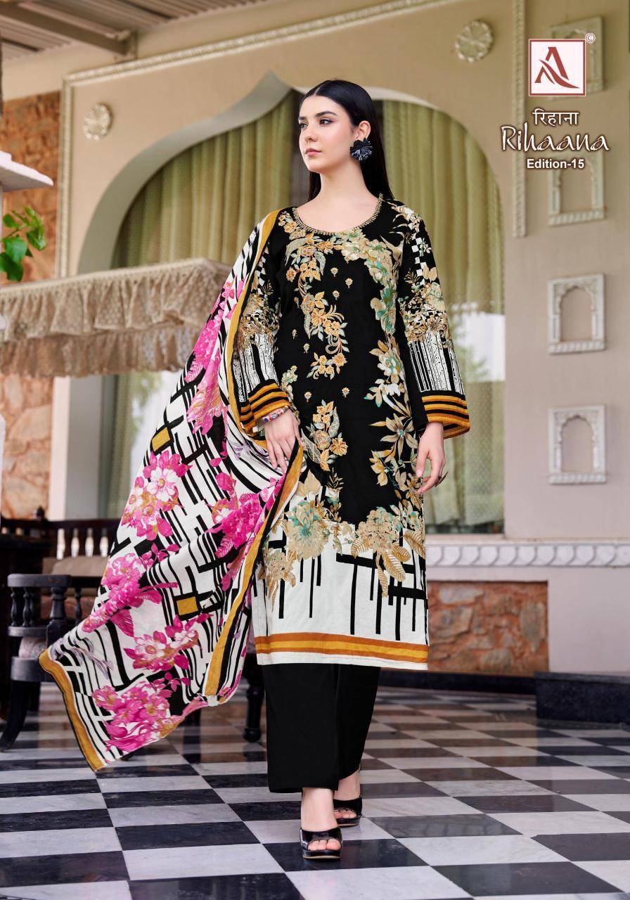 Alok suit rihaana-15 Wholesale dress materials in Kolkata
