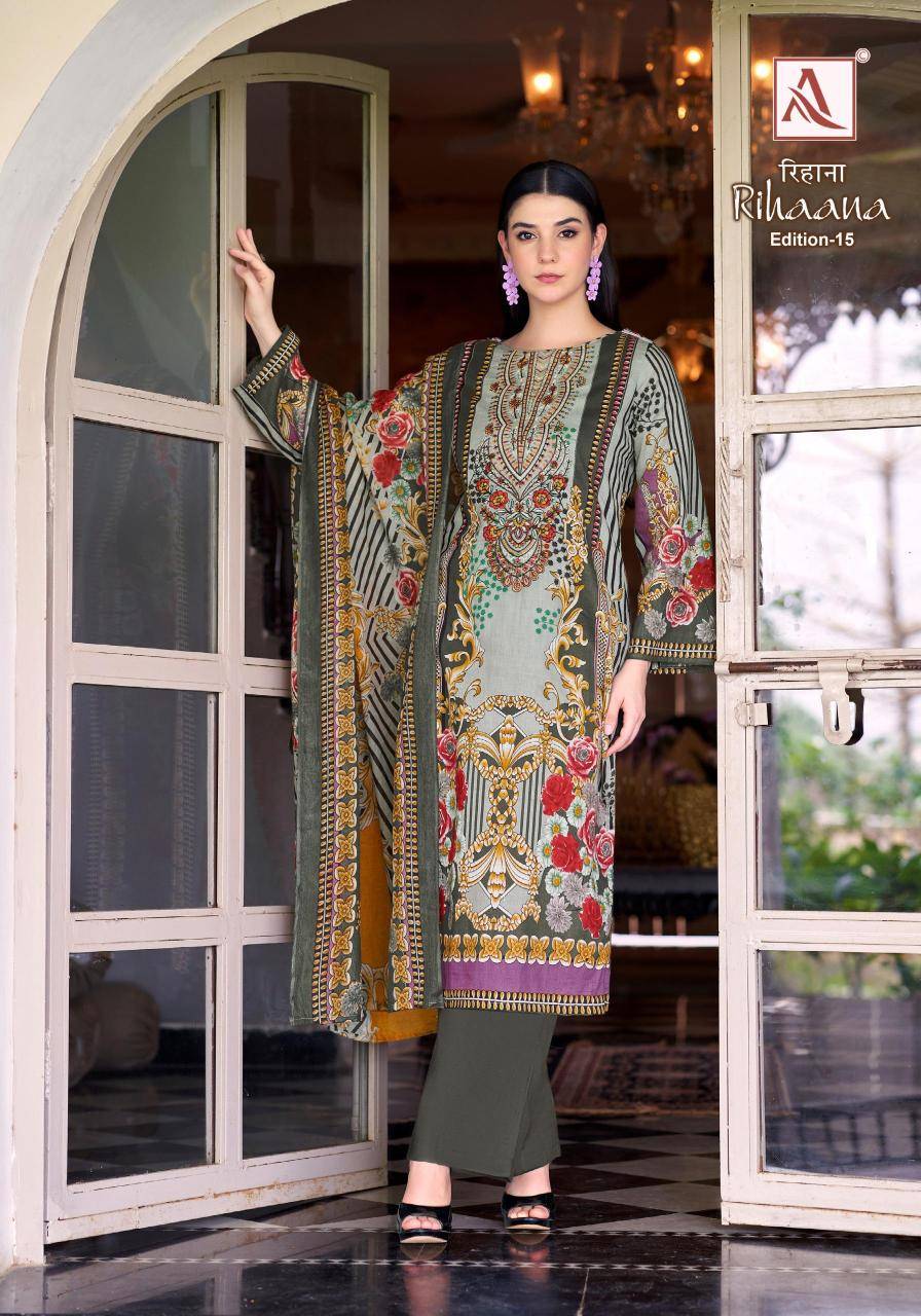 Alok suit rihaana-15 Wholesale dress materials in Kolkata