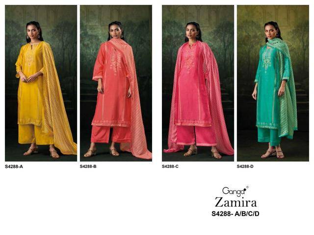 Ganga zamira 4288 Latest dress materials in Kolkata