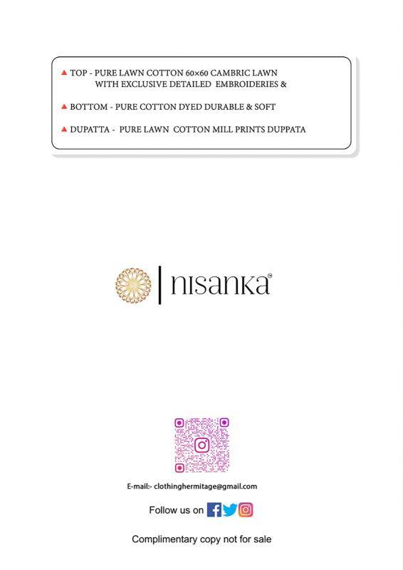 Nisanka mills & emb miraal luxury lawn 26 Wholesale dress materials in Delhi