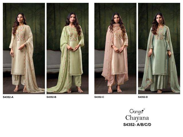 Ganga chayana 4352 Designer dress materials in Delhi