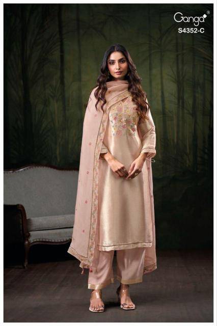 Ganga chayana 4352 Designer dress materials in Delhi