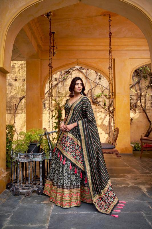 SOWMYA Tasar Silk BlK Best Lehengha choli Shops in Ahmedabad