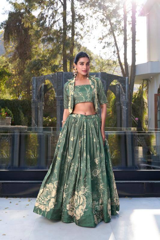 NNK 1129 Tasar Silk BGN Lehenga choli wholesale market in Kalupur, Ahmedabad