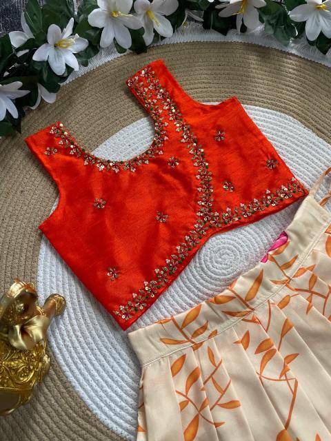 Fanta Rose Sartin Silk Kids lehenga choli wholesalers