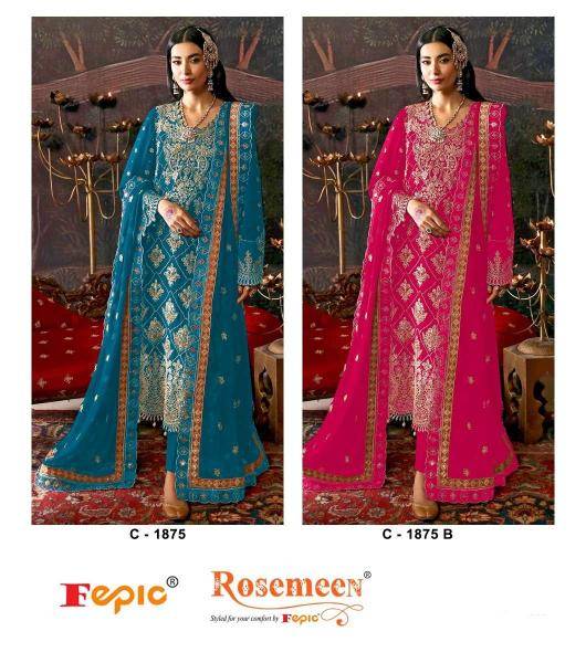 Fepic rosemeen c- 1875 Wholesale market for unstitched salwar kameez