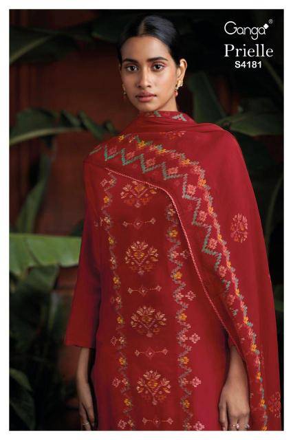 Ganga prielle 4181 Designer dress materials in Mumbai