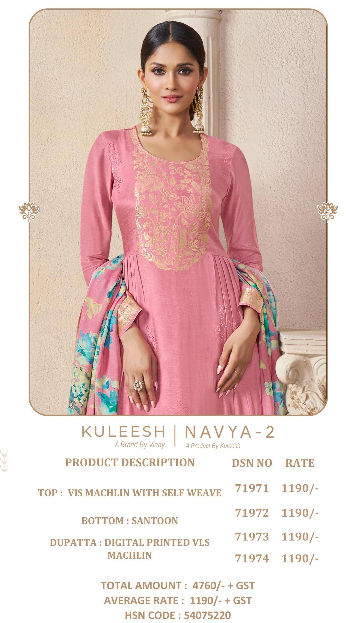Vinay kuleesh navya-2 Dress material wholesalers in Mumbai