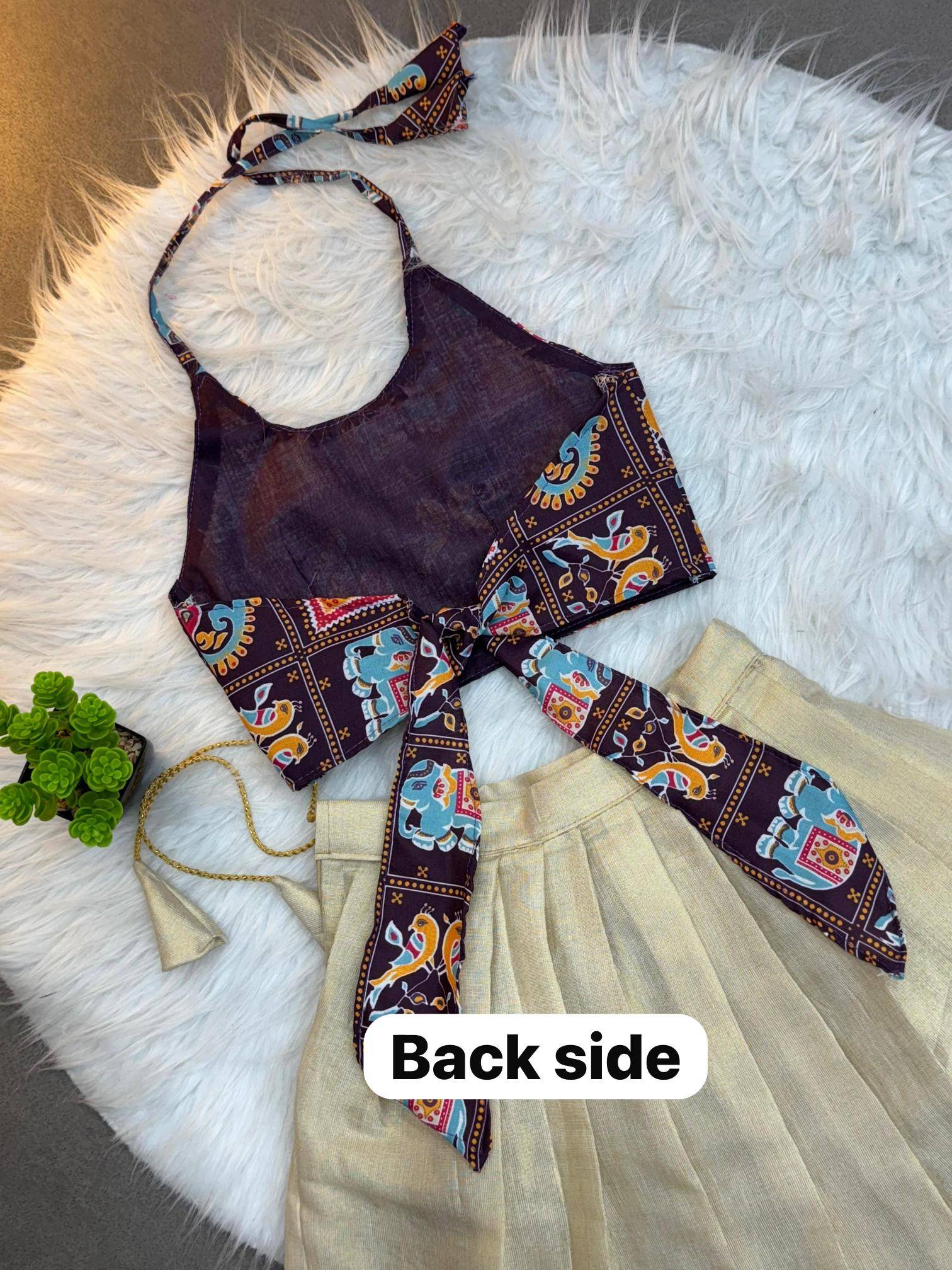 LITTLE KIDS VK-20 Silk Maroon LEHNGA CHOLI Surat kids fashion wholesalers