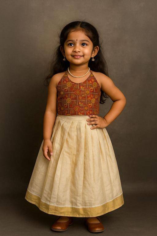 LITTLE KIDS VK-20 Silk Coffe LEHNGA CHOLI Surat wholesale baby clothes suppliers