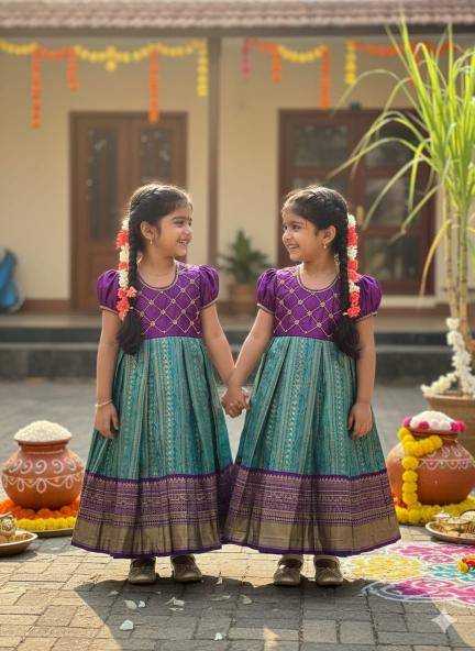 Devsena Kids Gown Silk Surat wholesale kids jeans suppliers