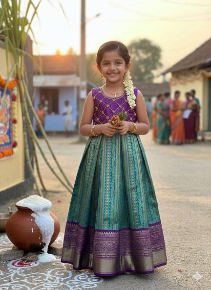 Devsena Kids Gown Silk Surat wholesale kids jeans suppliers