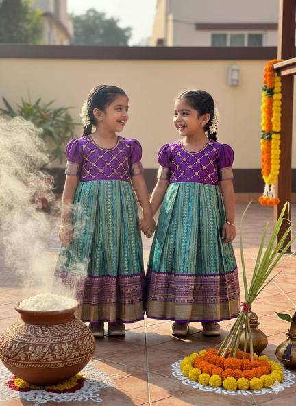 Devsena Kids Gown Silk Surat wholesale kids jeans suppliers