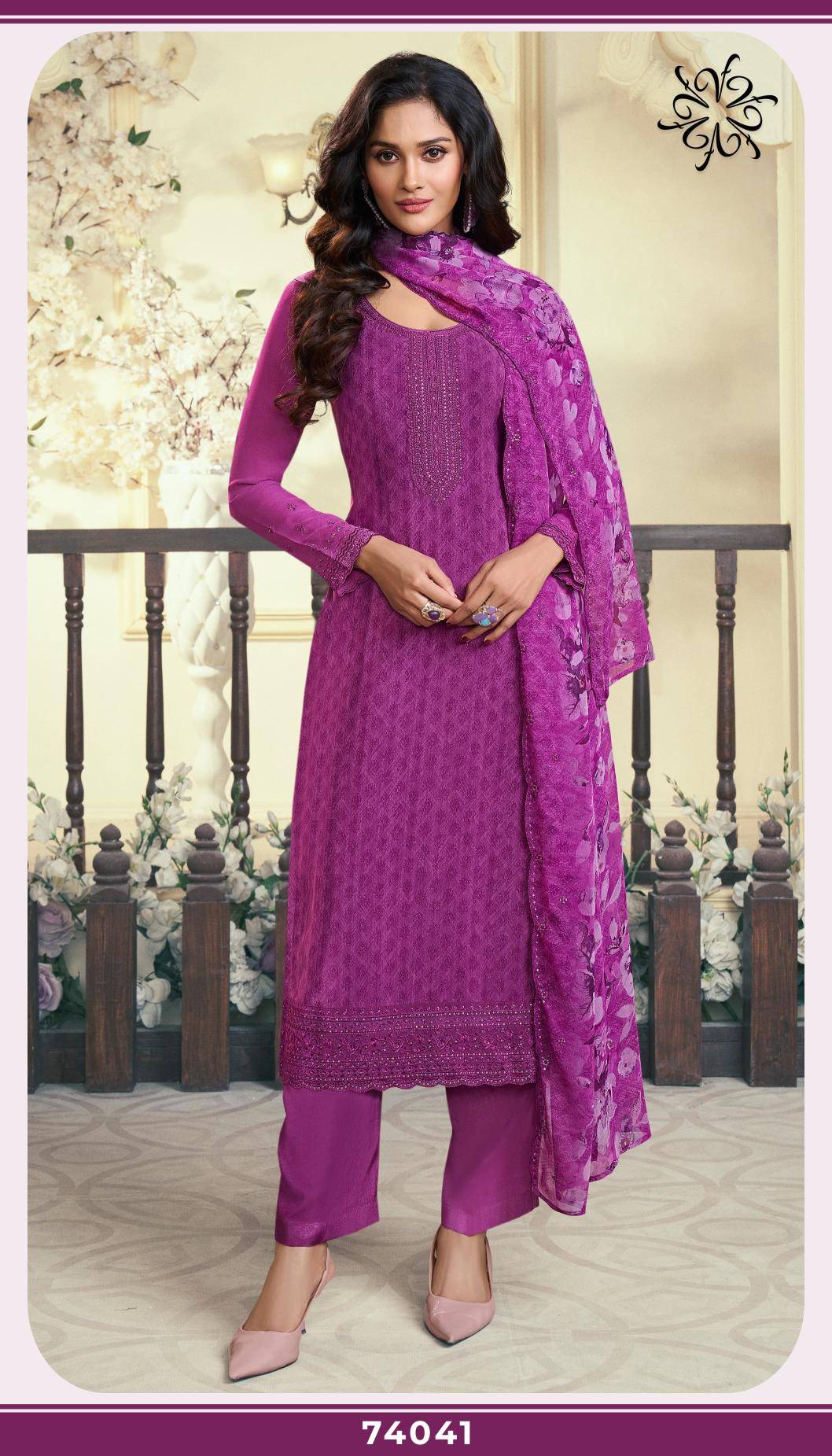 Vinay silkina royal crepe 47 Dress materials manufacturers in Ahmedabad