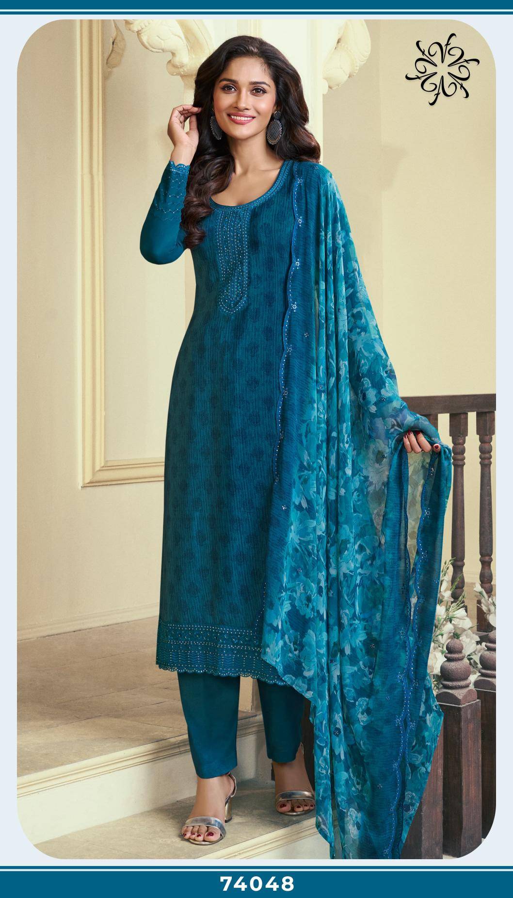 Vinay silkina royal crepe 47 Dress materials manufacturers in Ahmedabad