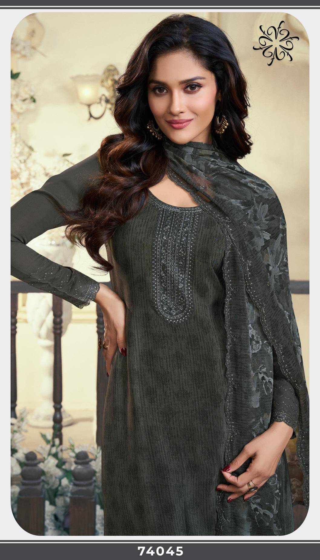 Vinay silkina royal crepe 47 Dress materials manufacturers in Ahmedabad