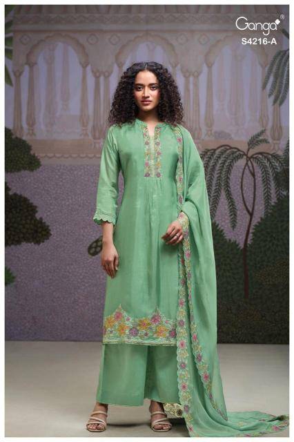 Ganga bisha 4216 Printed dress materials in Ahmedabad